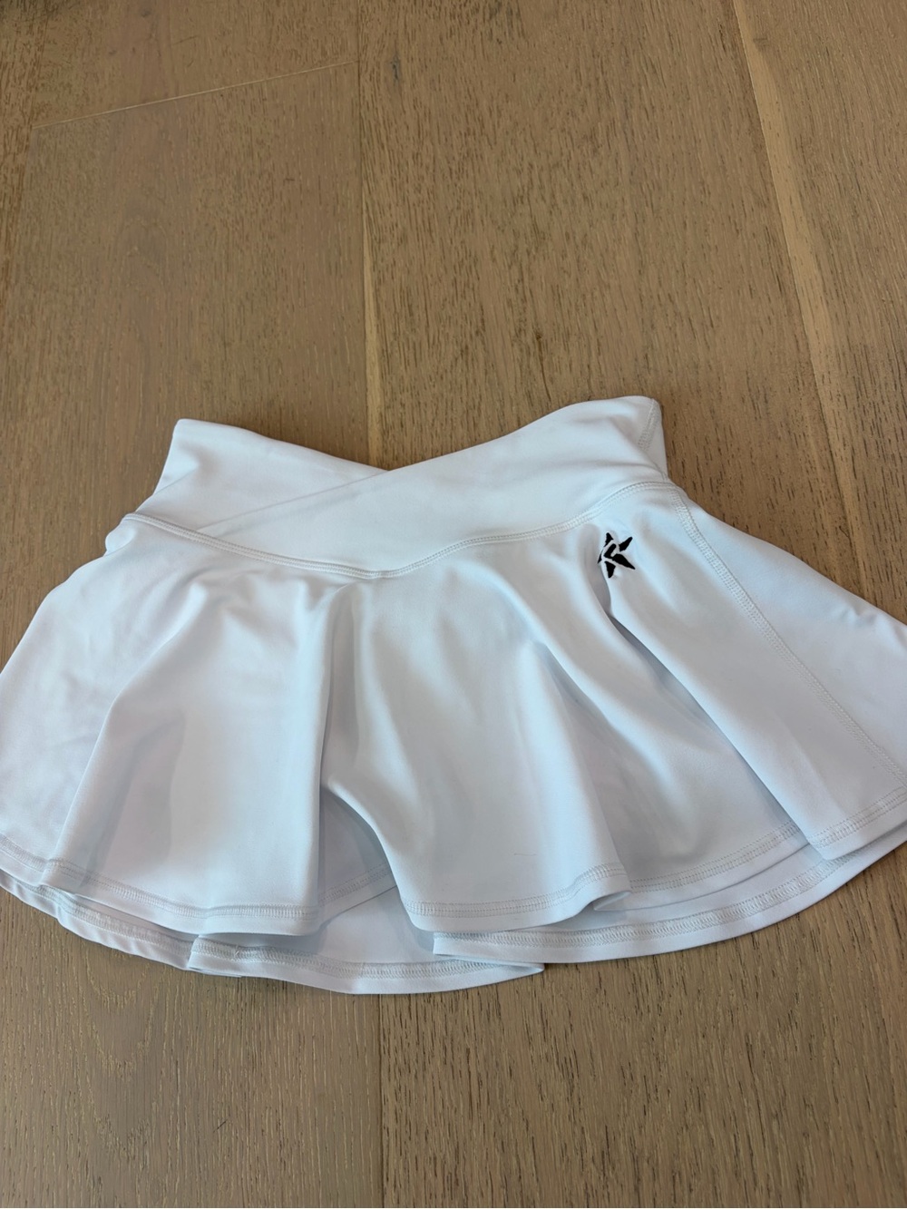 White Athletic Tennis Skirt with Flared Hem